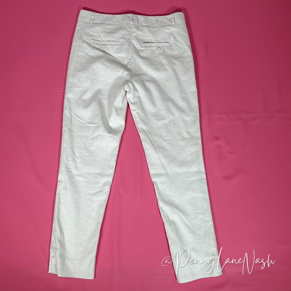 Banana Republic Avery Linen & Cotton Pants Size 2 White - Picture 7 of 14